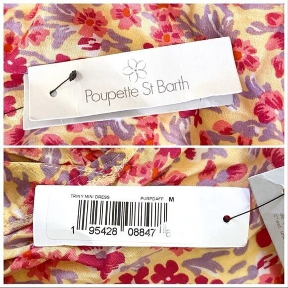 NWT Poupette St Barth Dress, Triny Floral Ruffle-Trim Tassel Mini dress - Picture 8 of 12